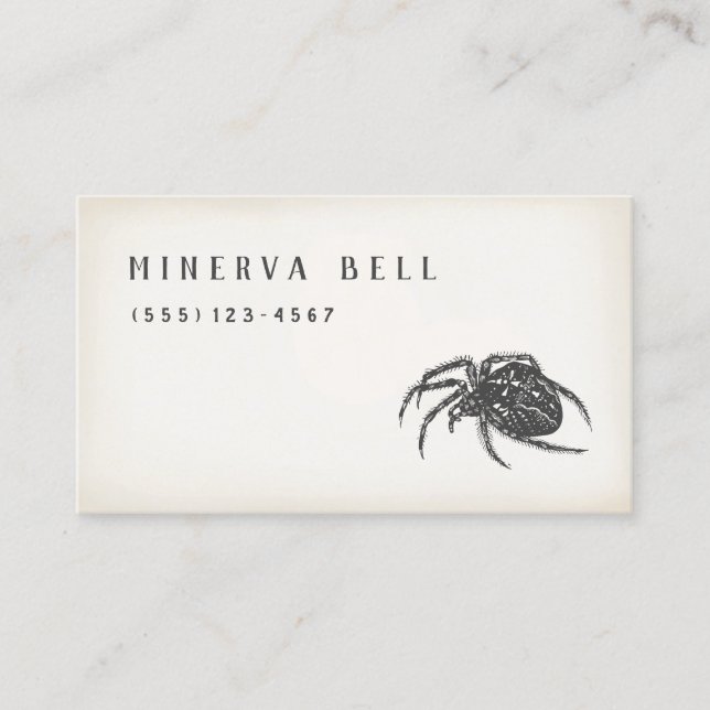 Tarjeta de llamadas de araña de Halloween (Anverso)