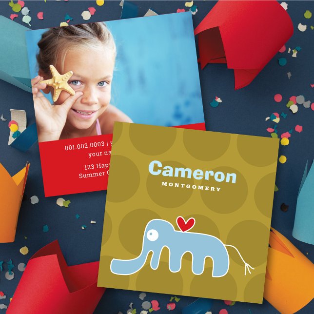 Tarjeta de llamadas de fotos del perfil del elefan (Subido por el creador)