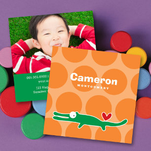 Tarjeta de llamadas de fotos del perfil del niño d