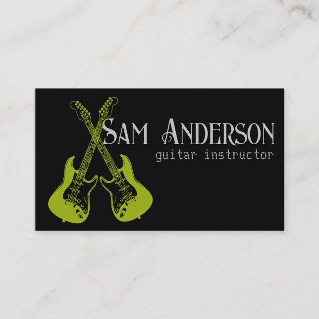 Tarjeta de llamadas de guitarra de estilo (Anverso)