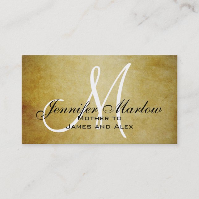 Tarjeta de llamadas de mami de papel de cosecha (Anverso)