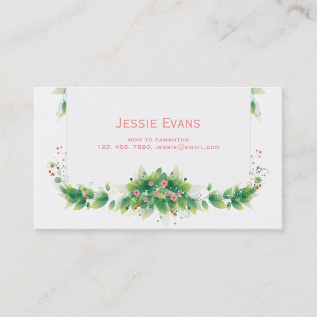 Tarjeta de llamadas de mami Green Garden (Anverso)