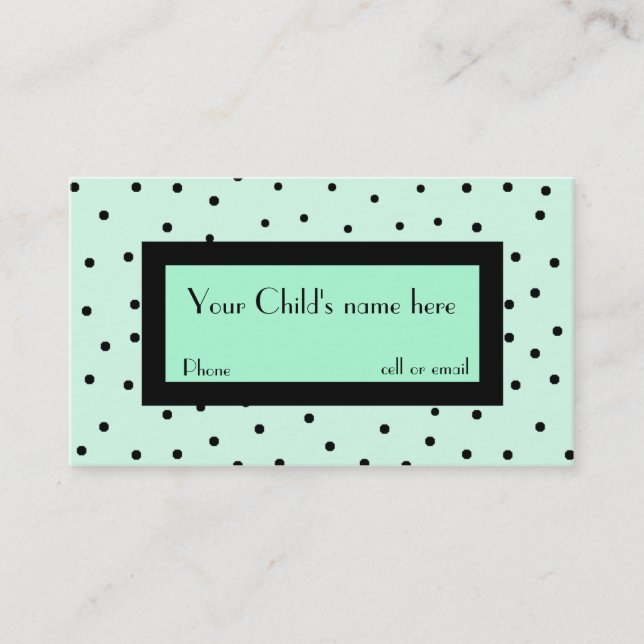 tarjeta de llamadas de moda para chicas (Anverso)