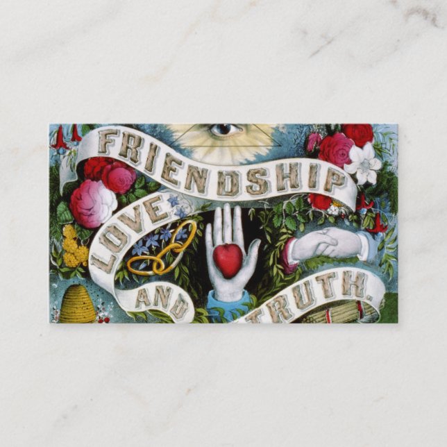 Tarjeta de llamadas de perfil de arte de amor y ve (Anverso)