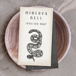 Tarjeta de llamadas de reptil de serpiente