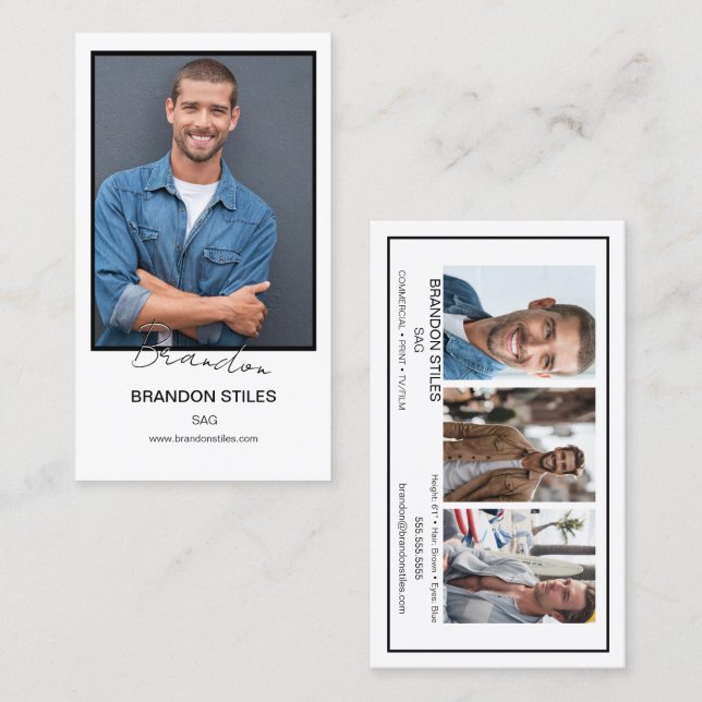 Tarjeta de llamadas de talento de firma | Mini tar (Anverso / Reverso)