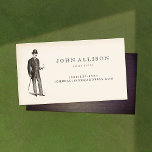 Tarjeta de llamadas de vintage de caballero victor<br><div class="desc">Grabado victoriano vintage de caballero vestido de forma formal.</div>