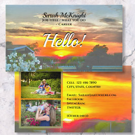 Tarjeta de llamadas Hello 2295 de la azotea Sunset