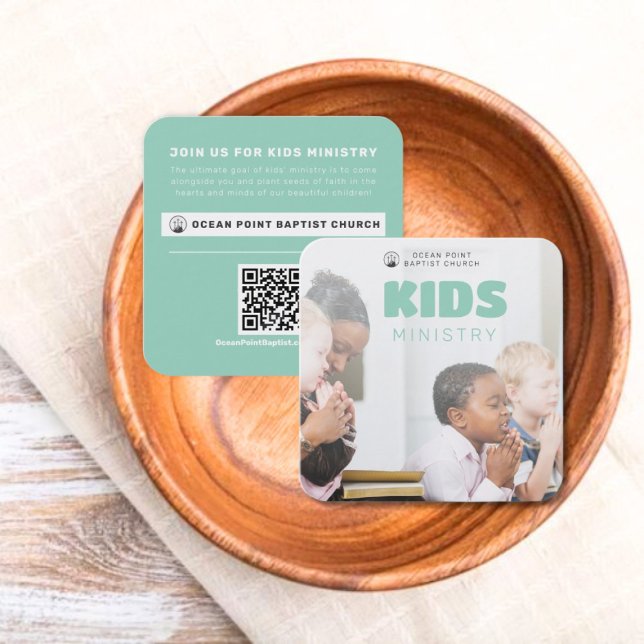 Tarjeta de llamadas invitadas de la Iglesia del Mi (Kids Ministry Church Invite Calling Card)