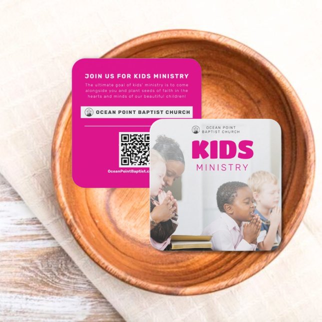 Tarjeta de llamadas invitadas de la Iglesia del Mi (Kids Ministry Church Invite Calling Card)