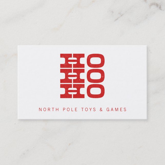 Tarjeta de llamadas Santa Ho Ho Ho Ho (estilo lett (Anverso)