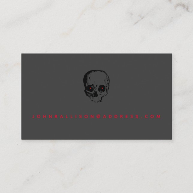 Tarjeta de llamadas Scary Skull Halloween (Anverso)