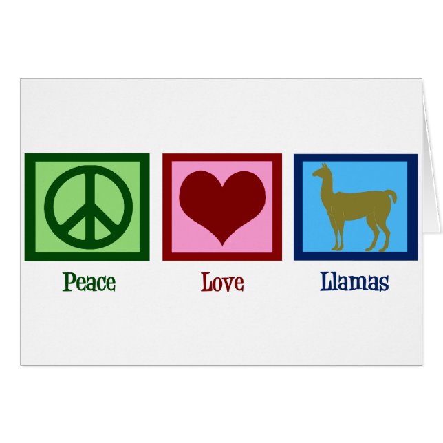 Tarjeta de Llamas de Amor por la Paz (Anverso (Horizontal))