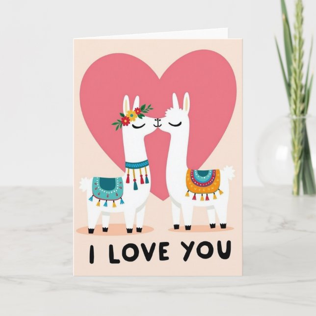Tarjeta de Llamas Te Amo (Anverso)