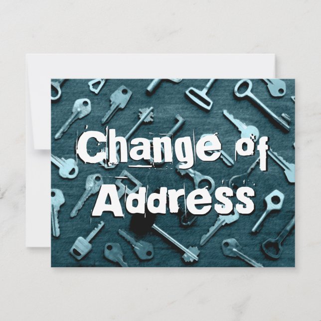 Tarjeta de Llaves Verde Azulado Oscuro de Cambio d (Anverso)