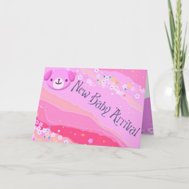 Tarjeta de llegada al recién nacido (Anverso)