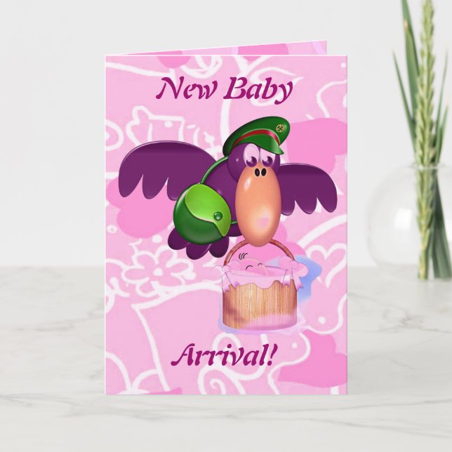 Tarjeta de llegada al recién nacido (Anverso)