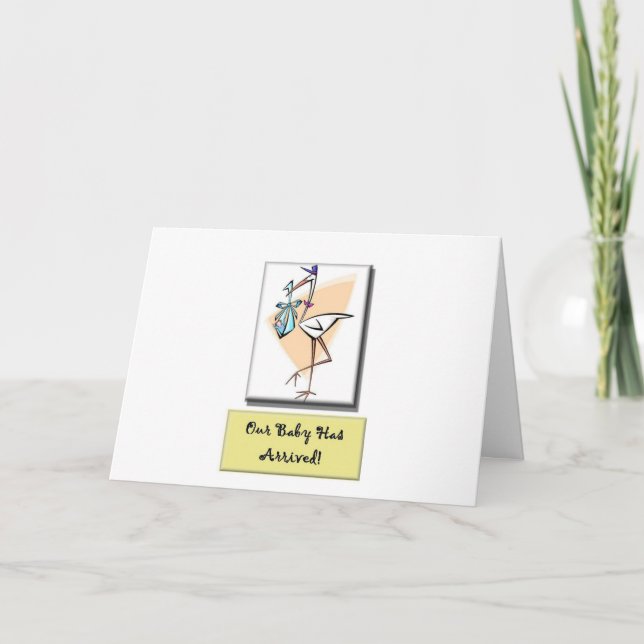 Tarjeta de llegada al recién nacido (Anverso)