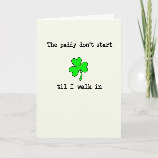 Tarjeta de Llegada de Paddy (Anverso)