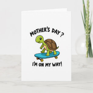 Tarjeta de Llegada del Día de la Madre de Tortuga
