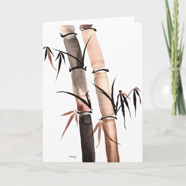 Tarjeta de lluvia de bambú (Anverso)