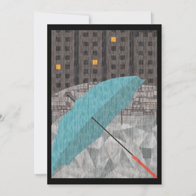 Tarjeta de lluvia nocturna (Anverso)