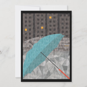 Tarjeta de lluvia nocturna