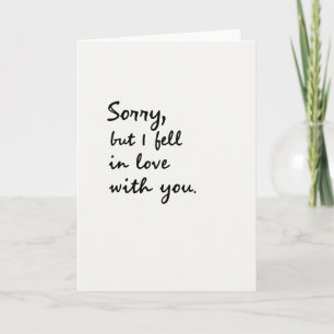 Tarjeta de Lo siento Me Enamoré de Ti