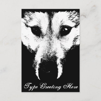 Tarjeta de Lobo Husky Wolf Personalizado