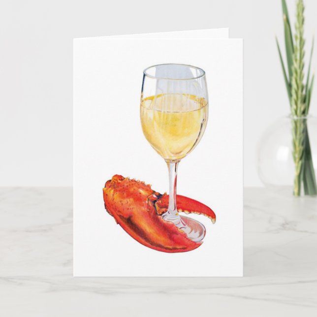 Tarjeta de Lobster y Wine Art (Anverso)