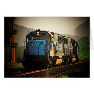 Tarjeta de locomotora del tren de mercancías