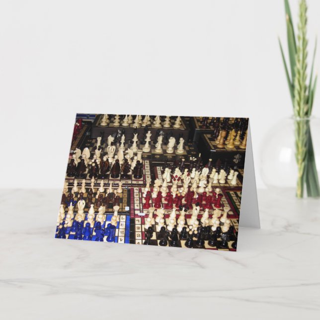 Tarjeta de locura de tableros de ajedrez (Anverso)