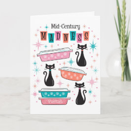 Tarjeta De Locura Moderna De Mediano Siglo Pyrex G