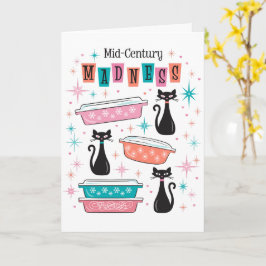 Tarjeta De Locura Moderna De Mediano Siglo Pyrex G