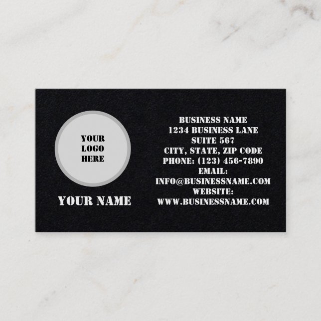tarjeta de logotipo de negocios de personalizable (Anverso)