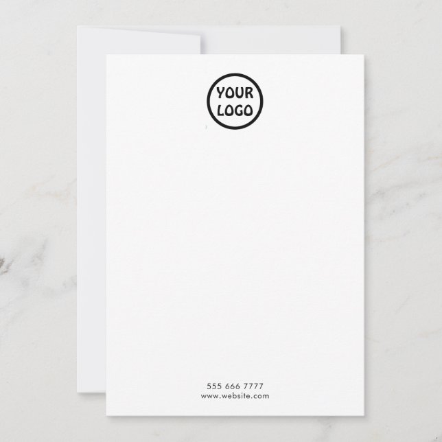 Tarjeta de logotipo pequeño simple (Anverso)
