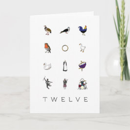 Tarjeta de los 12 Días de Navidad