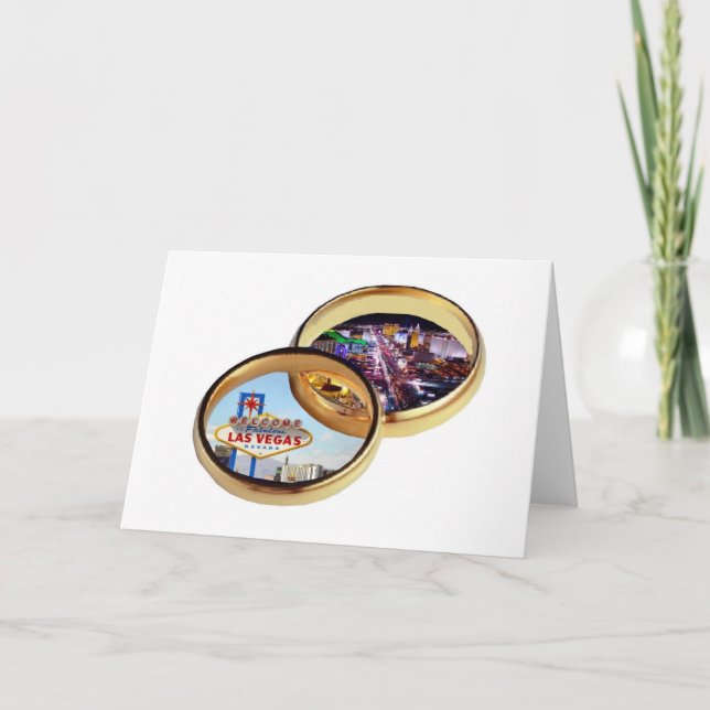 Tarjeta de los anillos de bodas de Las Vegas (Anverso)