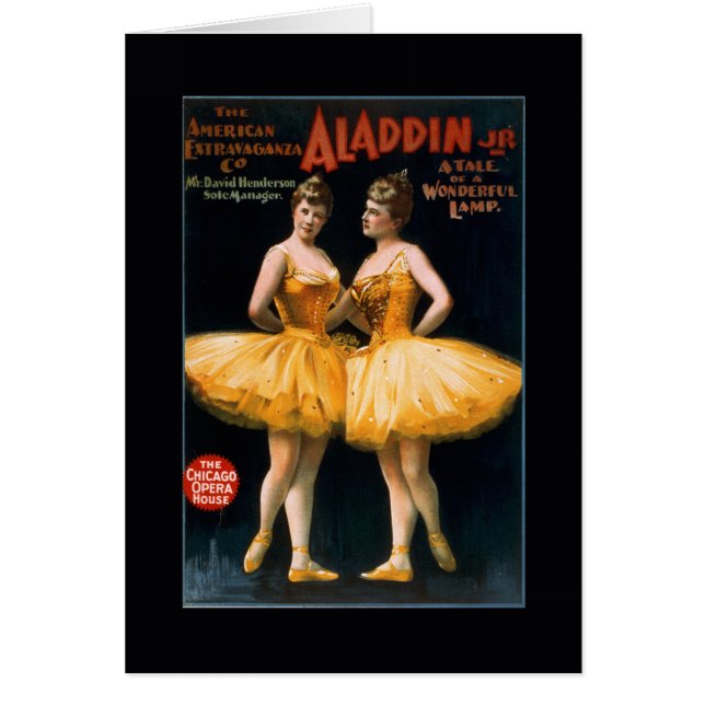 Tarjeta de los bailarines de Aladdin del ballet (Frente)