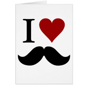 Tarjeta de los bigotes del corazón I