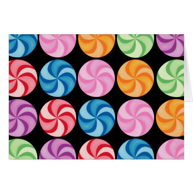 Tarjeta de los caramelos de Swirly (Anverso (Horizontal))