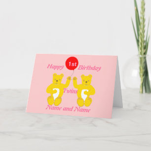 Tarjeta de los chicas del cumpleaños de los