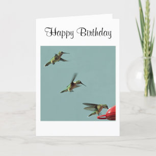 Tarjeta de los colibríes