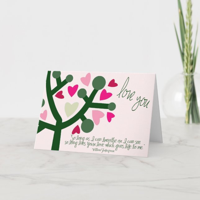 Tarjeta de los corazones del amor de la tarjeta (Anverso)