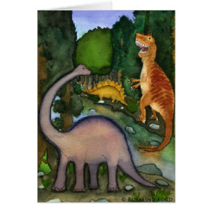 Tarjeta de los dinosaurios