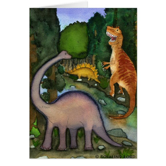 Tarjeta de los dinosaurios (Frente)
