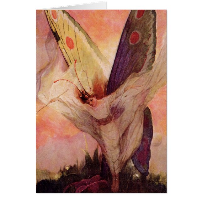 Tarjeta de los diseños de la mariposa de los niños (Frente)