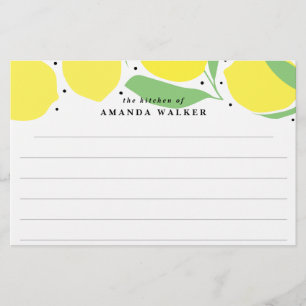 Tarjeta de los efectos de escritorio de la receta
