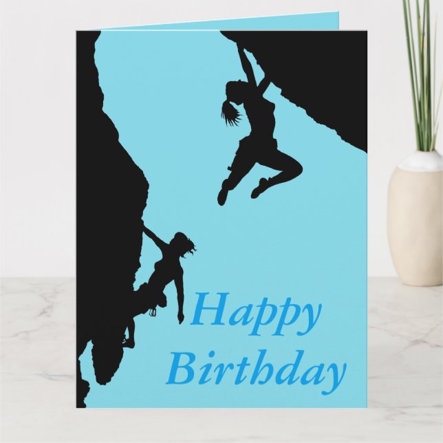 Tarjeta de los escaladores del feliz cumpleaños (Anverso)