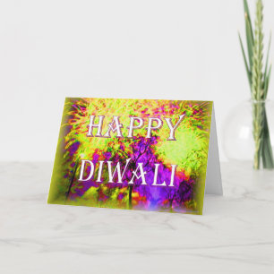 Tarjeta de los fuegos artificiales de Diwali